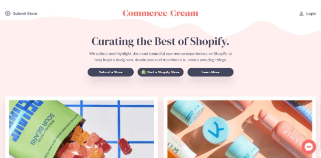 創意網站概念 Commerce Cream 創意網站概念 Commerce Cream